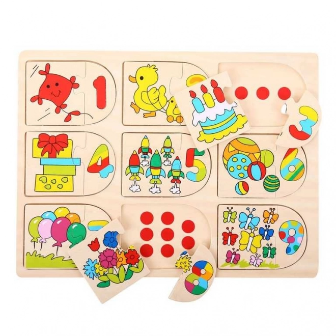 Puzzle educativ de numărare Bigjigs Toys