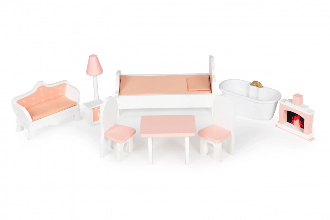 Casă de păpuși Barbie cu mobilier Ecotoys