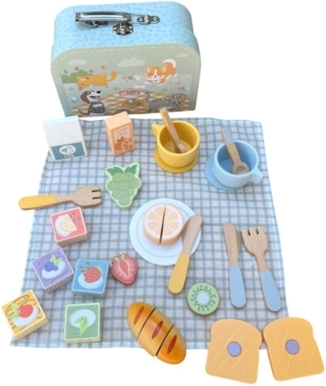Set de Picnic din Lemn cu Fructe de Tăiat