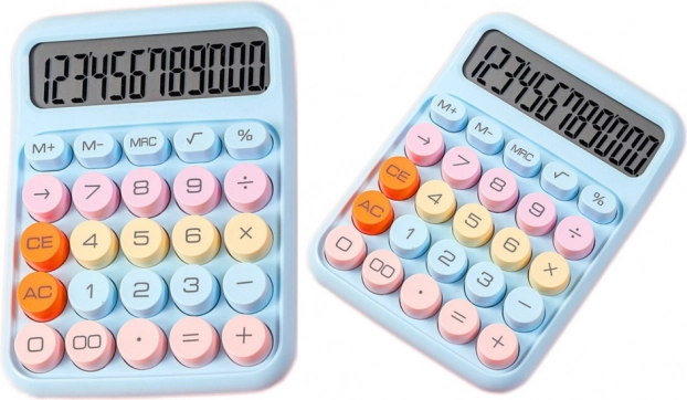 Calculator de birou albastru Science, multifuncțional, electronic, color