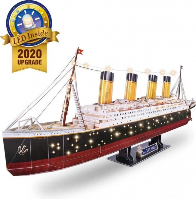 Puzzle 3D Titanic cu LED