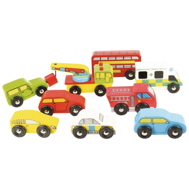 Set de vehicule din lemn Bigjigs Rail