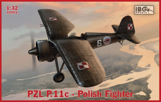 Model PZL P.11c Avion de Vânătoare 1/32