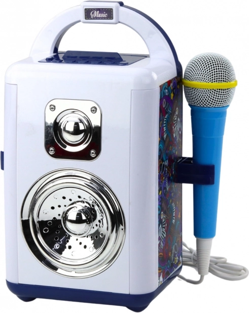 Set de muzică interactiv cu microfon și lumini LED