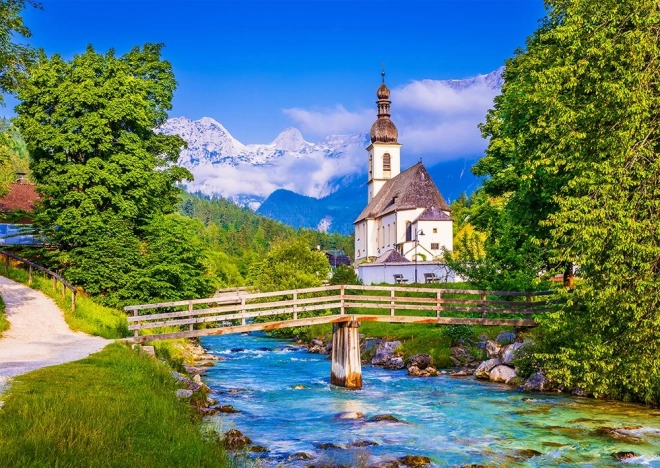 Puzzle Biserica din Ramsau 1000 piese