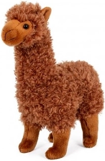 Lamă Alpaca din pluș 30 cm Maro