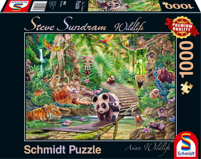 puzzle animale sălbatice din Asia 1000 piese