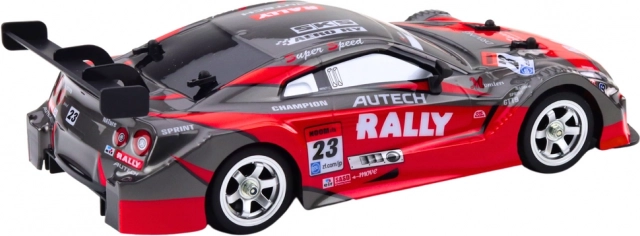 Mașină de curse RC pentru drift, roșu-negru, 30 km/h, 1:16