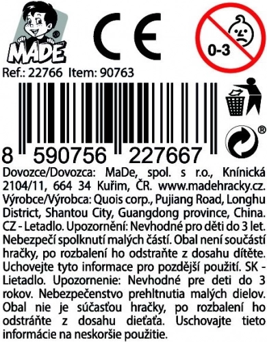 Avioane pentru copii 10 cm - set 12 buc