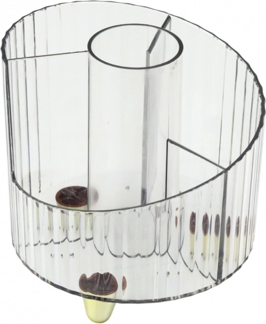 Organizator pentru articole de birou transparent alb