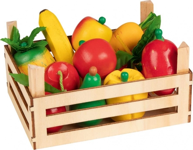 GOKI Lădiță de lemn cu fructe și legume