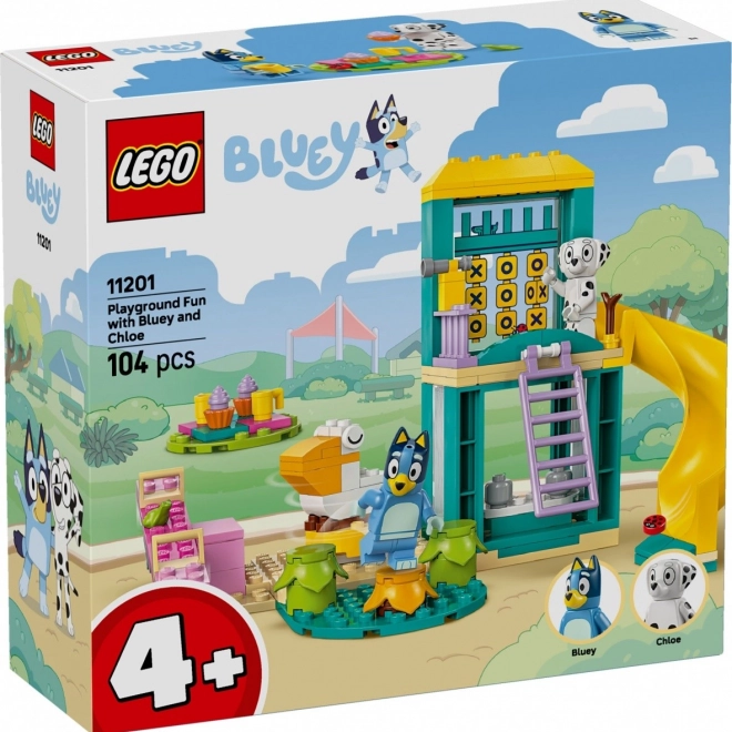 Set de construcție LEGO BLUEY – Bluey și Lucky la locul de joacă