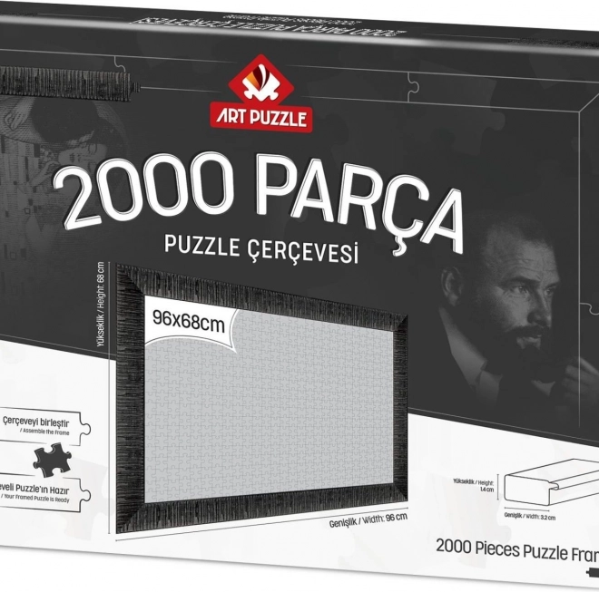Ramă pentru puzzle 96x68 cm negru