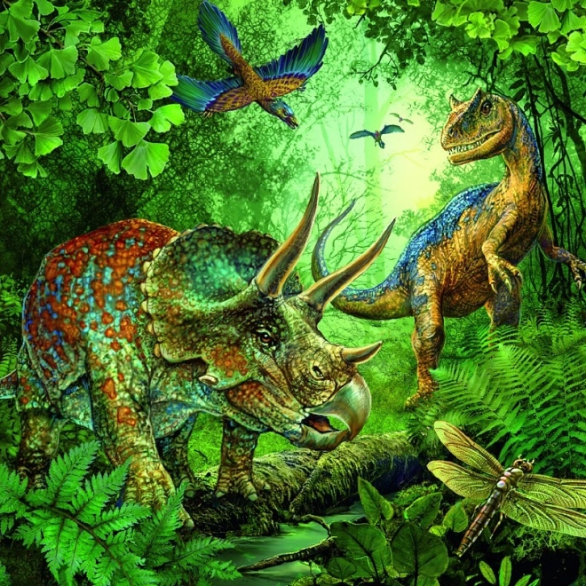 Puzzle Fascinace Dinozauri 3x49 piese