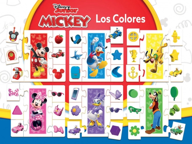 Educa puzzle Mickey și prietenii: Învață culorile