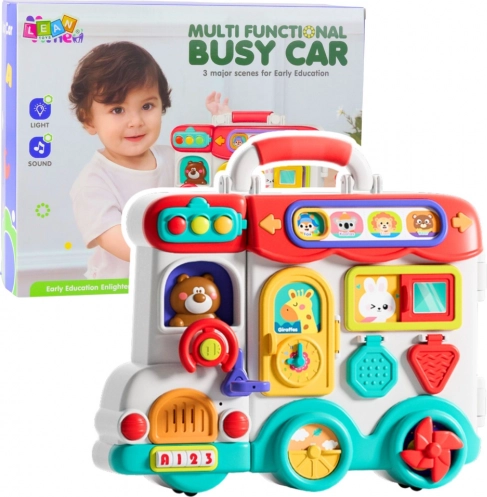 Mașină educațională interactivă cu lumini și sunete, colorată