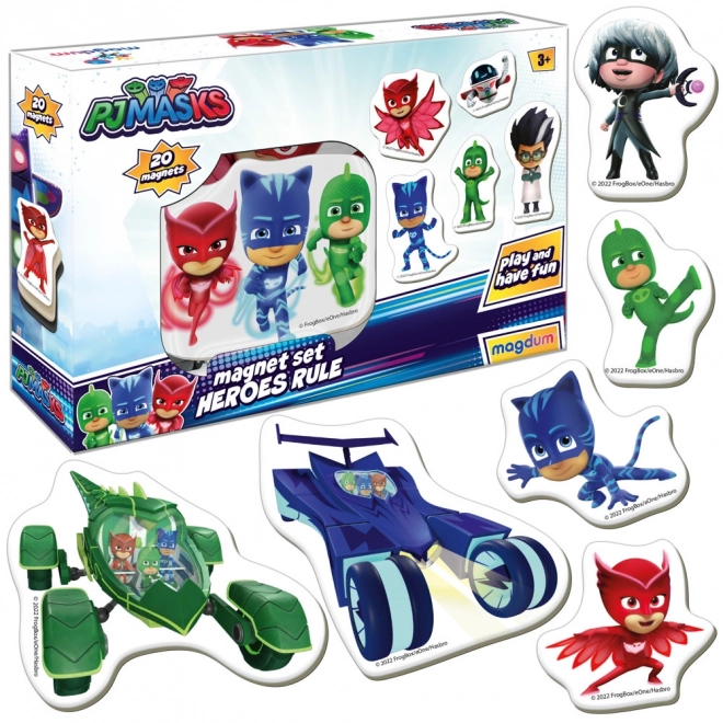 Set de magneți cu personaje Pj Masks