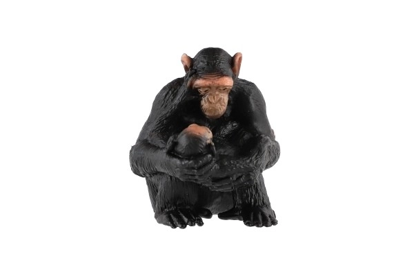 Șimpanzeu învățat femelă cu pui zooted figurine plastice 5cm