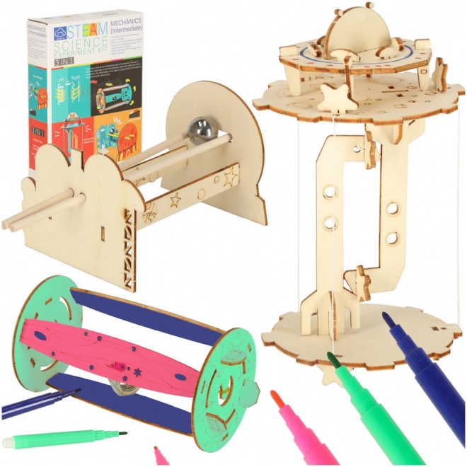 Set educațional experimente științifice DIY mecanica gravitație 3 în 1
