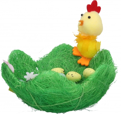 Cuib decorativ verde 19 × 19 × 8 cm