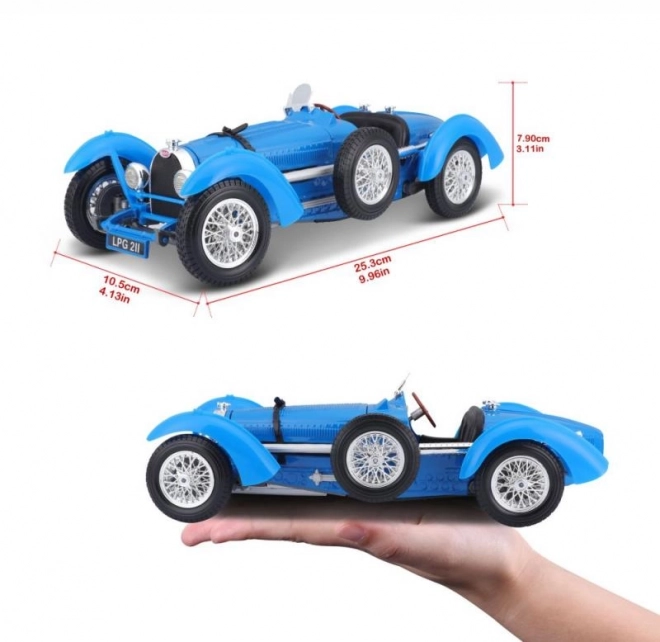 Model colecție Bburago Bugatti Type 59 albastru