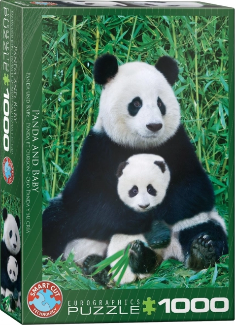 Puzzle Eurographics Panda Cu Puii 1000 Piese