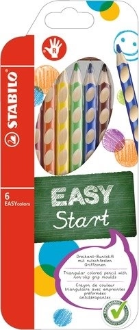 Set de creioane colorate ergonomice pentru dreptaci