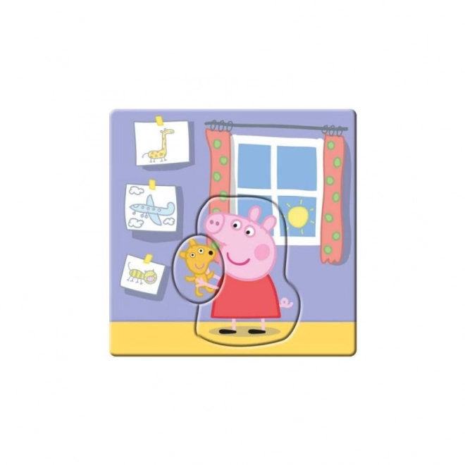 Puzzle DINO Baby Peppa Pig și Familia 3 în 1