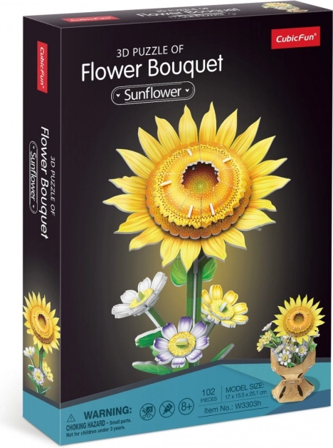 3D Puzzle Buchet de Floarea-soarelui