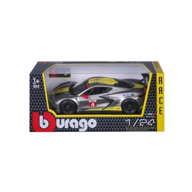 Model auto Chevrolet Corvette C8R Bburago 2020 galben