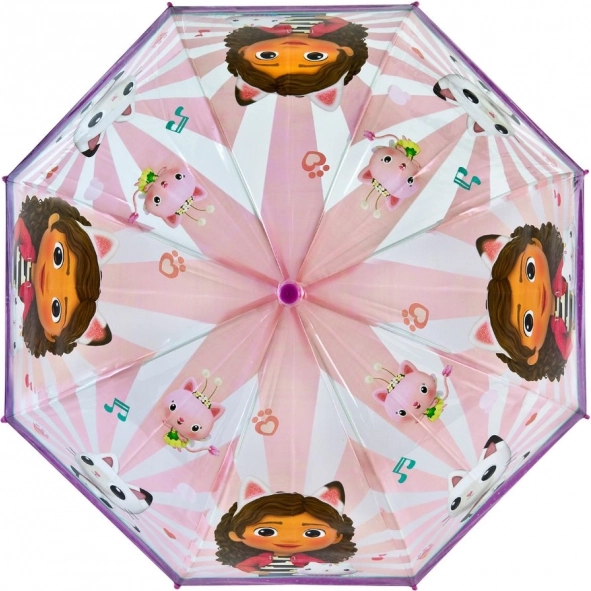 Umbrelă pentru copii Gabby's Dollhouse cu motive de pisici