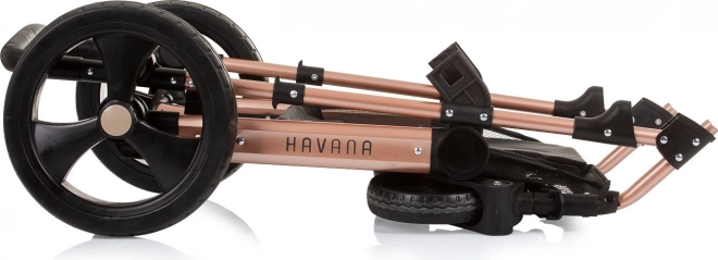 CHIPOLINO Cărucior combinat HAVANA 2in1 Obsidian – Aur