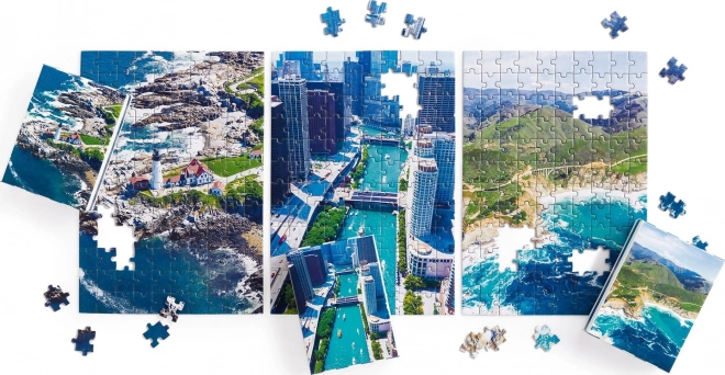 Puzzle cu imagini aeriene ale SUA de la Galison