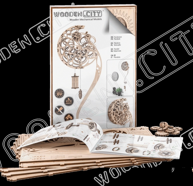 Puzzle 3D pendul WOODEN CITY cu 121 piese