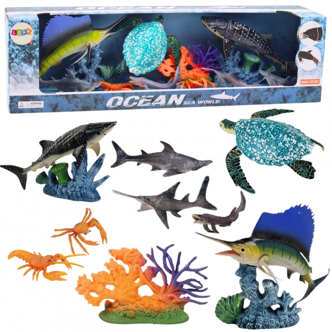 Set figurine animale marine cu elemente mobile