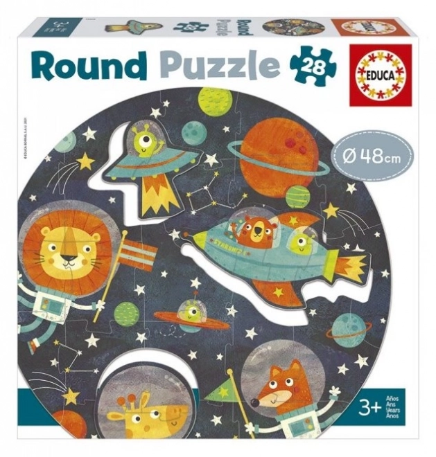 Puzzle circular EDUCA Vesmír 28 piese