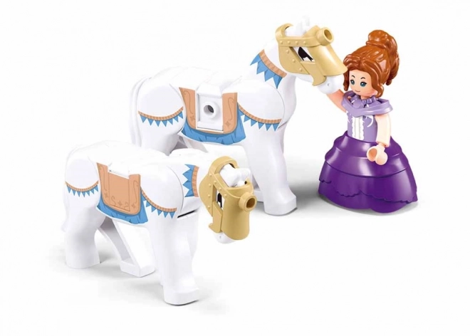 Include figurine și echipaj de cai