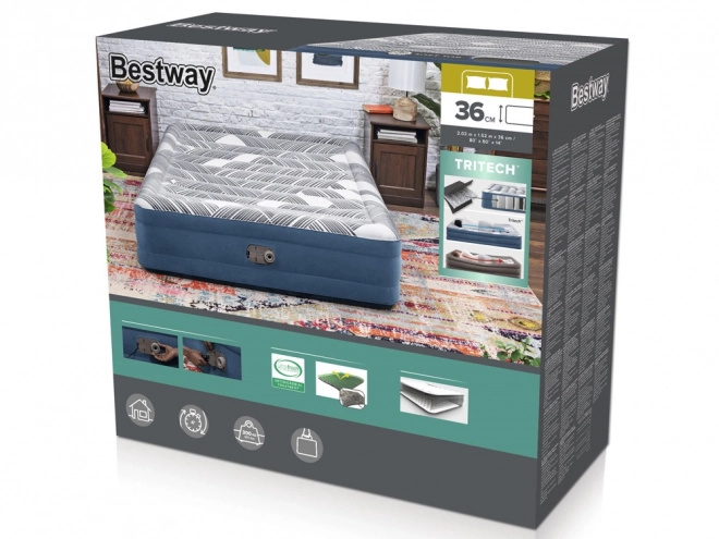 Saltea confortabilă Bestway 2s Queen 203x152x36cm cu pompă integrată 6712Y