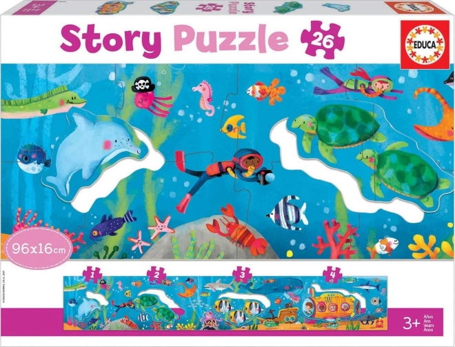 Puzzle educa poveste din lumea subacvatică