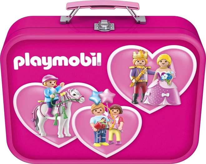 Puzzle Schmidt Playmobil 4 în 1 în cutie metalică