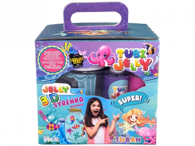 Set Tubi Jelly 6 culori acvariu mic Sirenă