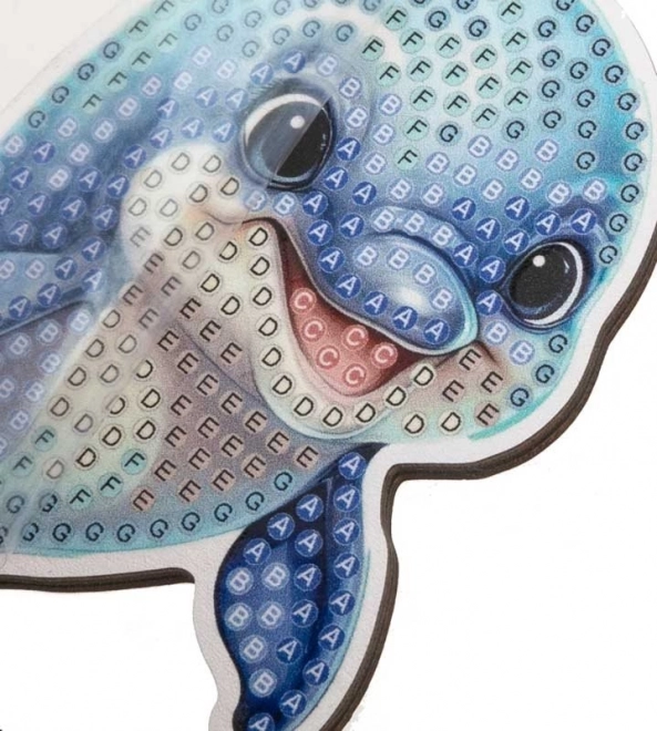 Pictură cu diamante CRYSTAL ART: Ocean - Delfin