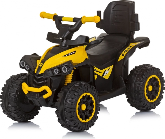 Vehicul de împins cu acoperiș și tijă de ghidare Chipolino ATV galben