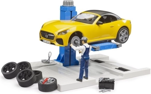 Bruder service auto cu roadster și mecanic