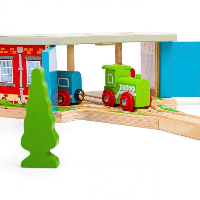 Depoul triplu cu porți Bigjigs Rail