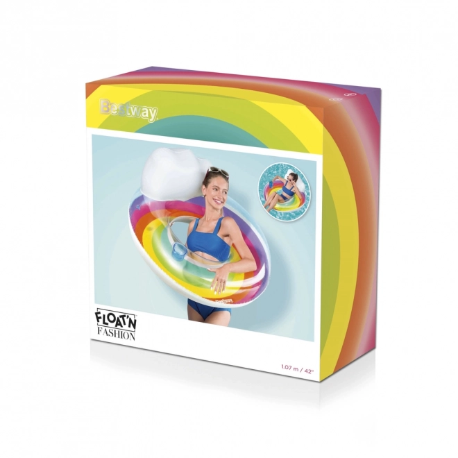 Colac gonflabil pentru înot Bestway 107 cm curcubeu