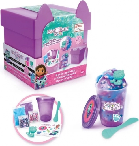 Casa Pisicii a lui Gabi masă plastică - Cutie surpriză pentru pisici, mov (slime)