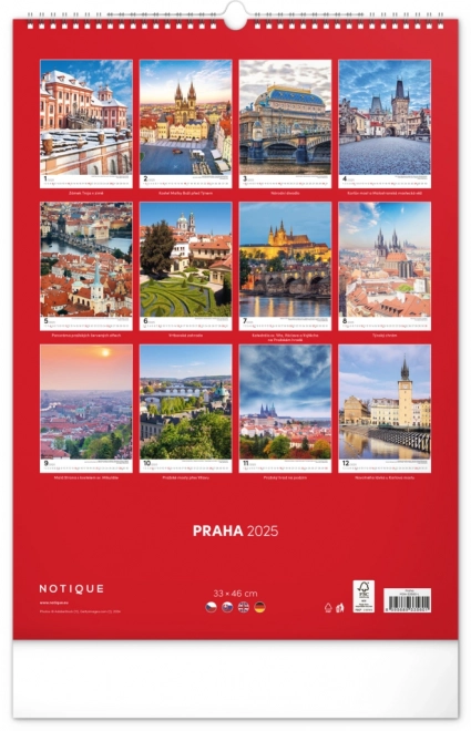 calendar de perete praga 2025