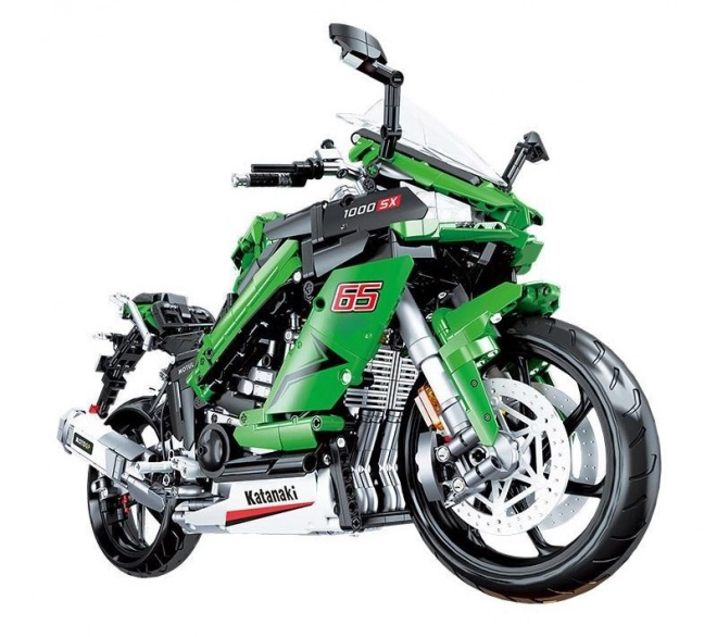 Set construcție motocicletă sport verde