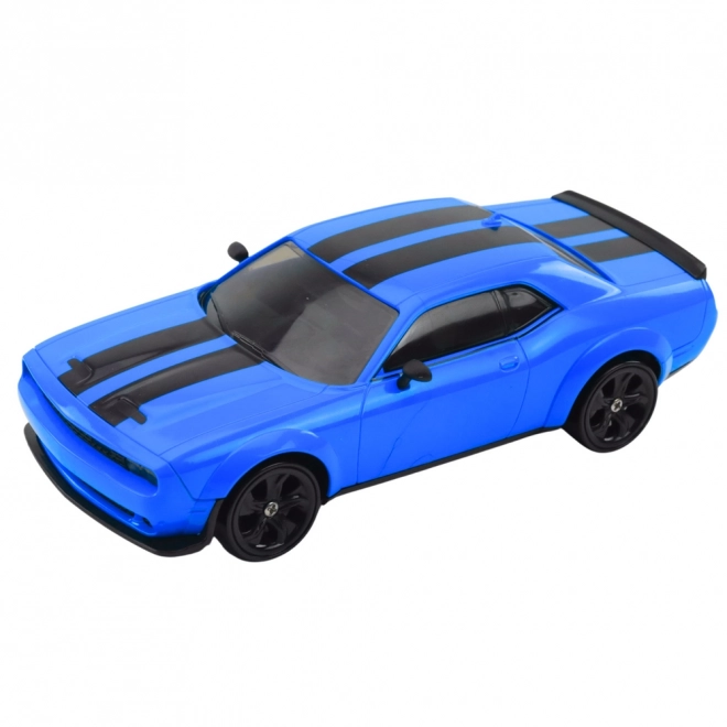 Mașinuță sport drift cu roți interschimbabile și telecomandă RC 4WD albastră